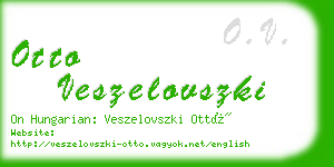 otto veszelovszki business card